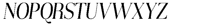 Aurestia Light Semi Condensed Italic Font UPPERCASE