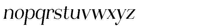 Aurestia Light Semi Condensed Italic Font LOWERCASE