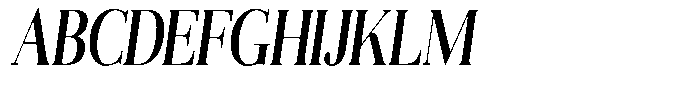Aurestia Medium Condensed Italic Font UPPERCASE