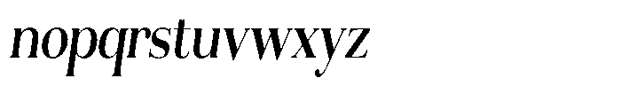 Aurestia Medium Condensed Italic Font LOWERCASE