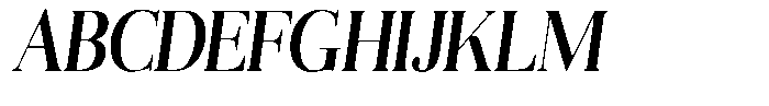 Aurestia Medium Semi Condensed Italic Font UPPERCASE