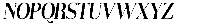Aurestia Medium Semi Condensed Italic Font UPPERCASE