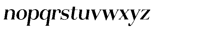 Aurestia Medium Semi Condensed Italic Font LOWERCASE