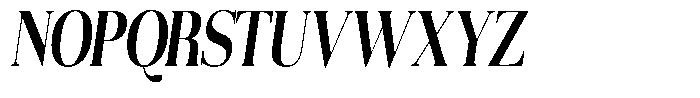 Aurestia Semi Bold Condensed Italic Font UPPERCASE
