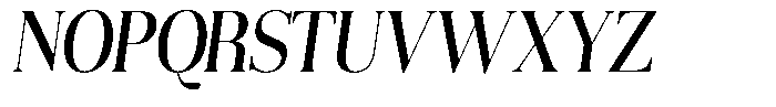Aurestia Semi Condensed Italic Font UPPERCASE