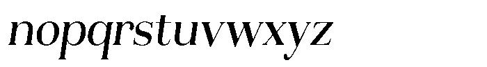 Aurestia Semi Condensed Italic Font LOWERCASE
