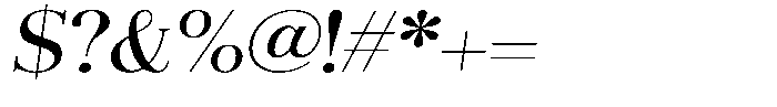 Aurestia Semi Expanded Italic Font OTHER CHARS