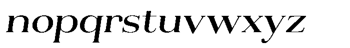 Aurestia Semi Expanded Italic Font LOWERCASE