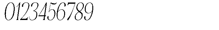 Aurestia Thin Condensed Italic Font OTHER CHARS