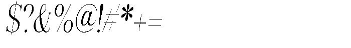 Aurestia Thin Condensed Italic Font OTHER CHARS