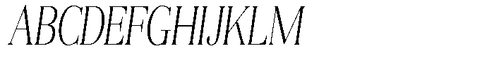 Aurestia Thin Condensed Italic Font UPPERCASE