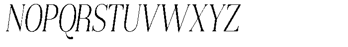 Aurestia Thin Condensed Italic Font UPPERCASE