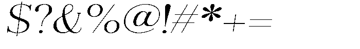 Aurestia Thin Expanded Italic Font OTHER CHARS