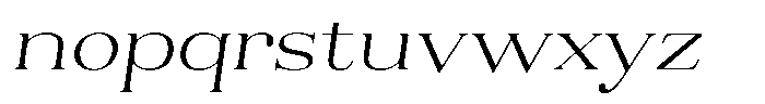 Aurestia Thin Expanded Italic Font LOWERCASE