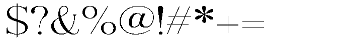 Aurestia Thin Expanded Font OTHER CHARS