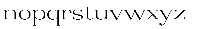 Aurestia Thin Expanded Font LOWERCASE