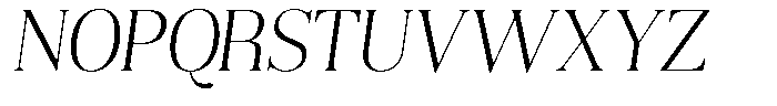 Aurestia Thin Italic Font UPPERCASE