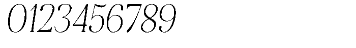 Aurestia Thin Semi Condensed Italic Font OTHER CHARS