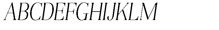 Aurestia Thin Semi Condensed Italic Font UPPERCASE