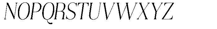 Aurestia Thin Semi Condensed Italic Font UPPERCASE