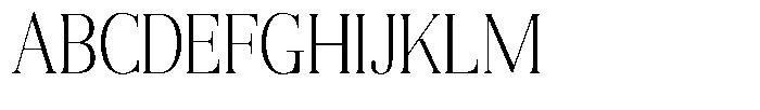 Aurestia Thin Semi Condensed Font UPPERCASE