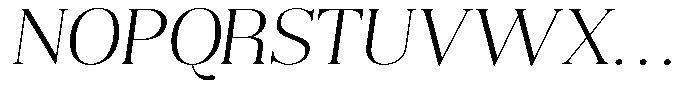 Aurestia Thin Semi Expanded Italic Font UPPERCASE
