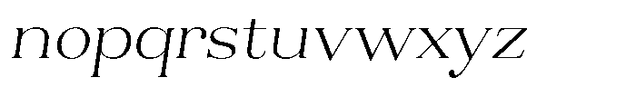 Aurestia Thin Semi Expanded Italic Font LOWERCASE