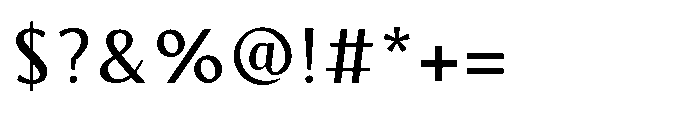 Aurova Medium Font OTHER CHARS
