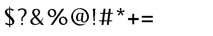 Aurova Regular Font OTHER CHARS