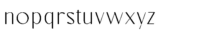 Aurova Thin Font LOWERCASE