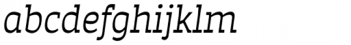 Auster Slab Book Italic Font LOWERCASE