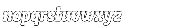 Ausyeik Outline Slant Font LOWERCASE