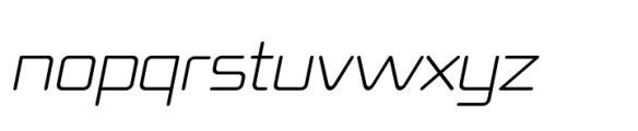 Autoprom Pro Extra Light Italic Rounded Font LOWERCASE