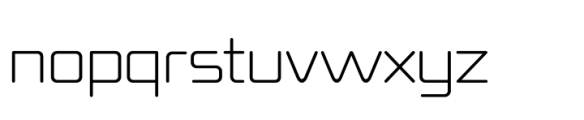 Autoprom Pro Extra Light Rounded Font LOWERCASE