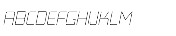 Autoprom Pro Hairline Italic Font UPPERCASE