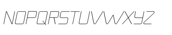 Autoprom Pro Hairline Italic Font UPPERCASE