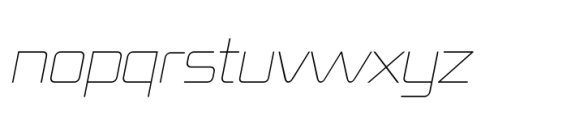 Autoprom Pro Hairline Italic Font LOWERCASE