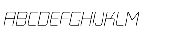 Autoprom Pro Thin Italic Font UPPERCASE