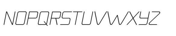Autoprom Pro Thin Italic Font UPPERCASE