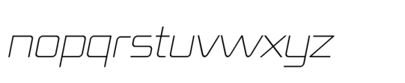 Autoprom Pro Thin Italic Font LOWERCASE