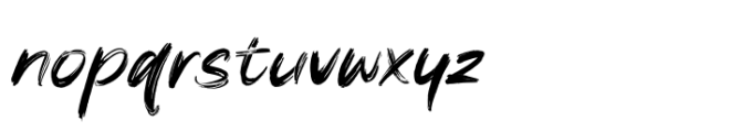 Autumn Brush Font LOWERCASE