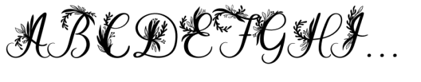 Autumn Embrace Floral Font UPPERCASE