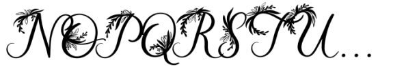 Autumn Embrace Floral Font UPPERCASE