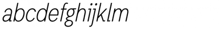 Auxilia Condensed Light Oblique Font LOWERCASE