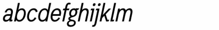 Auxilia Condensed Oblique Font LOWERCASE