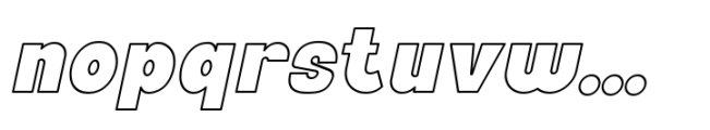 Auxiliary Holllow Italic Font LOWERCASE