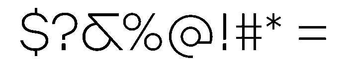 Augure ExtraLight Font OTHER CHARS