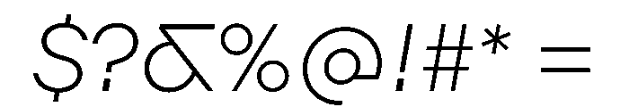 Augure ExtraLightSlanted Font OTHER CHARS