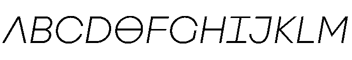 Augure ExtraLightSlanted Font UPPERCASE