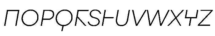 Augure ExtraLightSlanted Font UPPERCASE